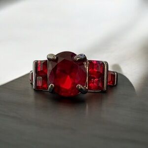 Ring with red stone